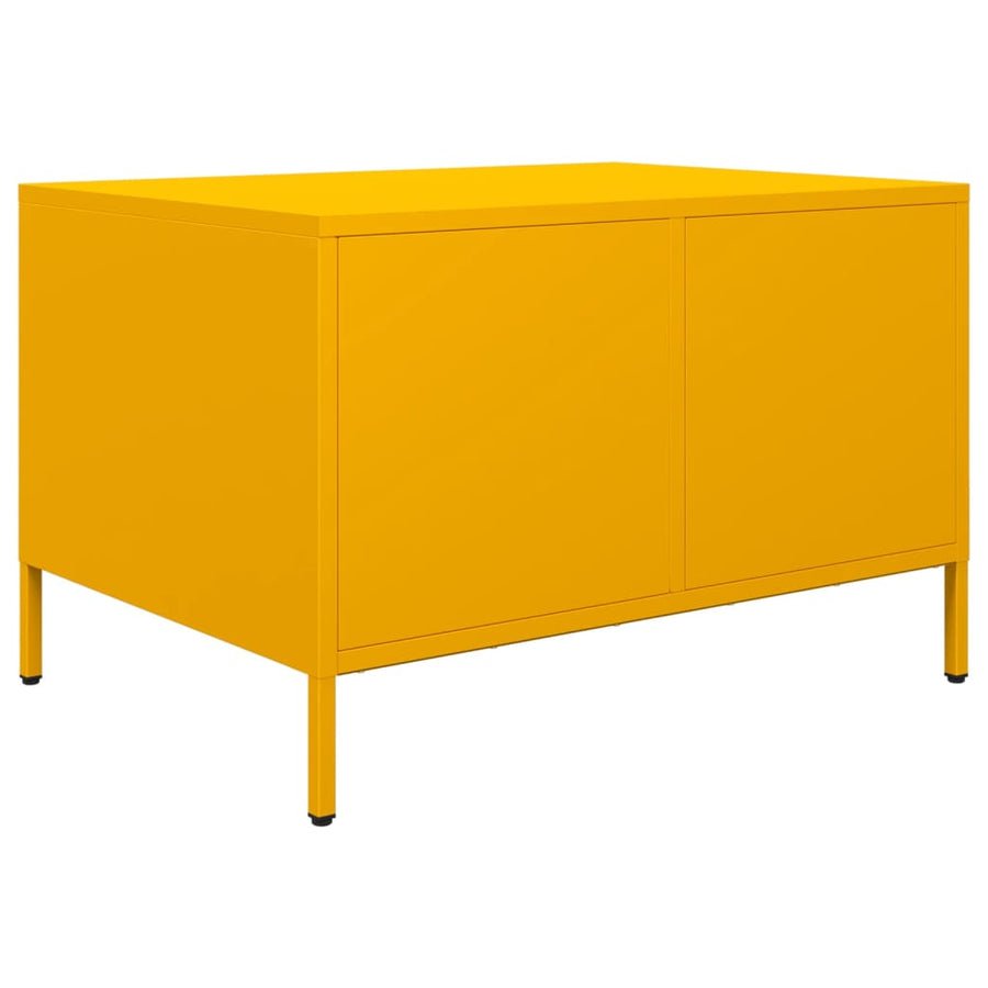 Tv-meubel 68x50x43,5 cm koudgewalst staal mosterdgeel