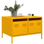 Tv-meubel 68x50x43,5 cm staal mosterdgeel