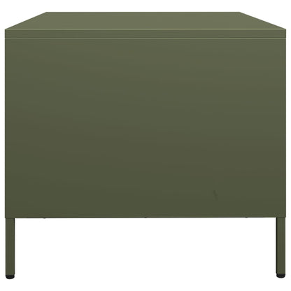 Tv-meubel 68x50x43,5 cm koudgewalst staal olijfgroen