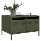 TV cabinet 68x50x43.5 cm cold-rolled steel olive green
