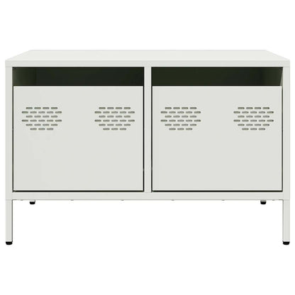 Tv-meubel 68x50x43,5 cm koudgewalst staal wit