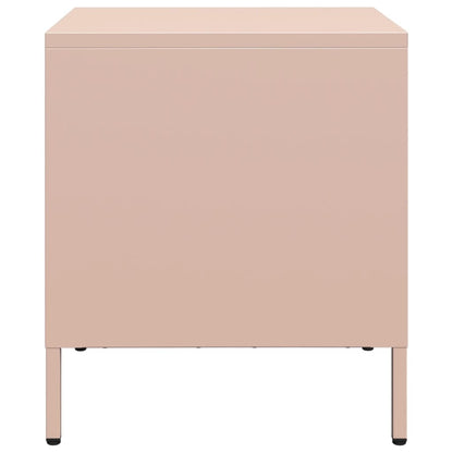 Nachtkastje 35x39x43,5 cm staal roze