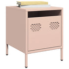 Nightstands 2 pcs 35x39x43.5 cm steel pink