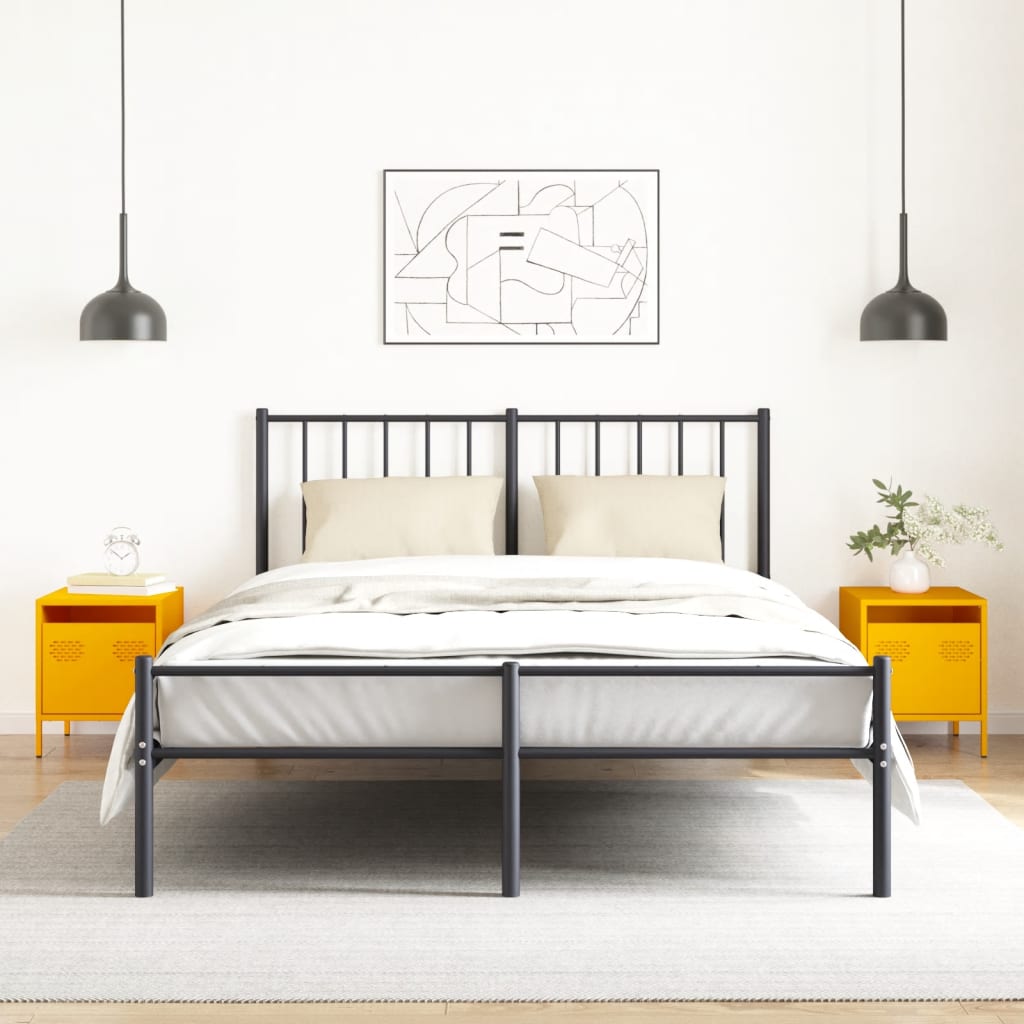 Nachtkastjes 2 st 35x39x43,5 cm staal mosterdgeel