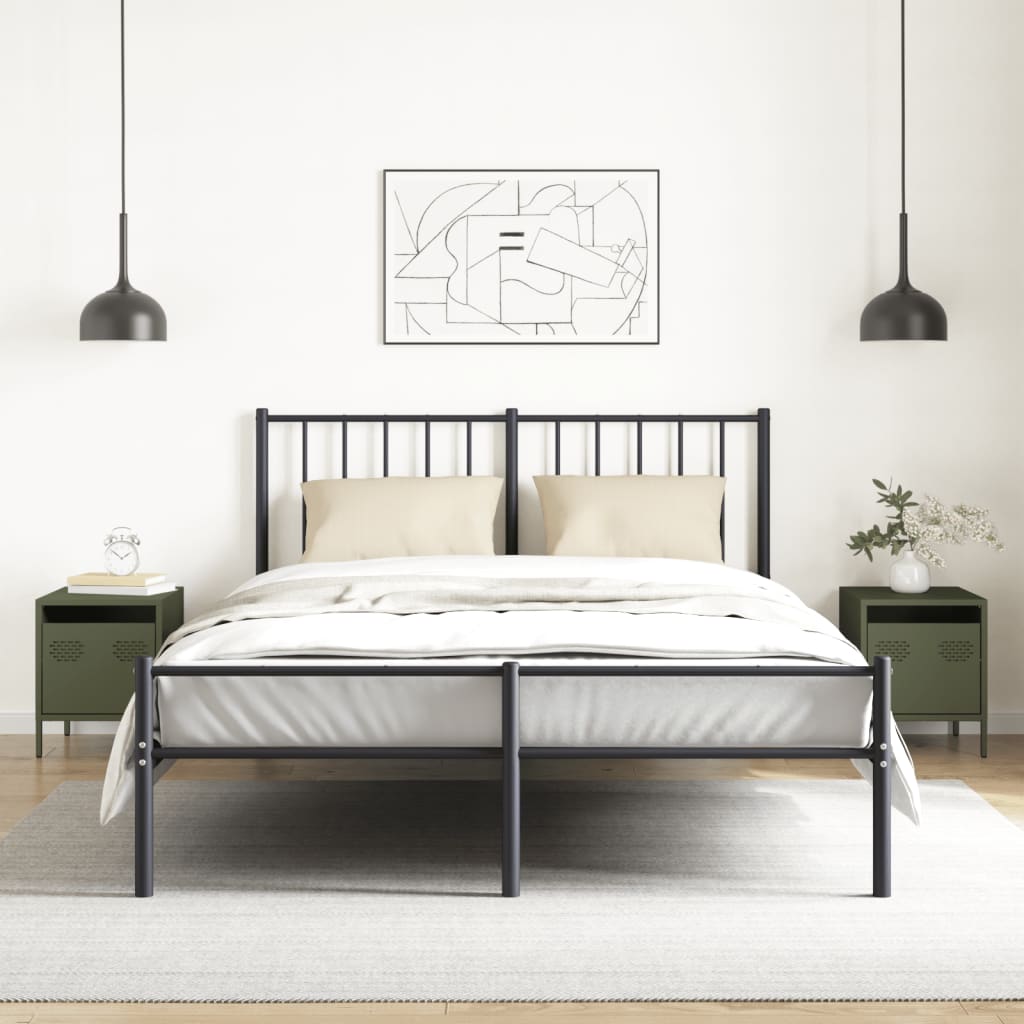 Nachtkastjes 2 st 35x39x43,5 cm staal olijfgroen