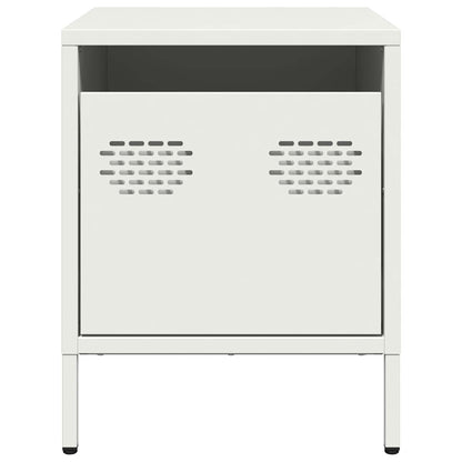 Nachtkastje 35x39x43,5 cm staal wit