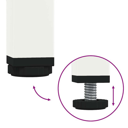 Nachtkastje 35x39x43,5 cm staal wit