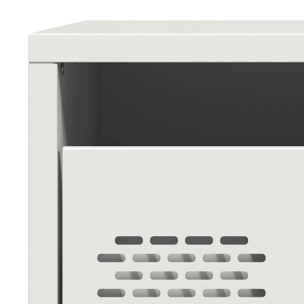 Nachtkastje 35x39x43,5 cm staal wit