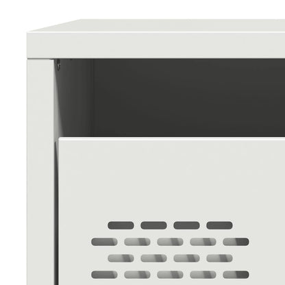 Nachtkastje 35x39x43,5 cm staal wit