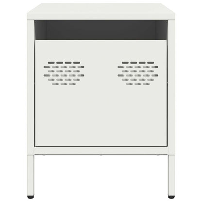 Nachtkastjes 2 st 35x39x43,5 cm staal wit