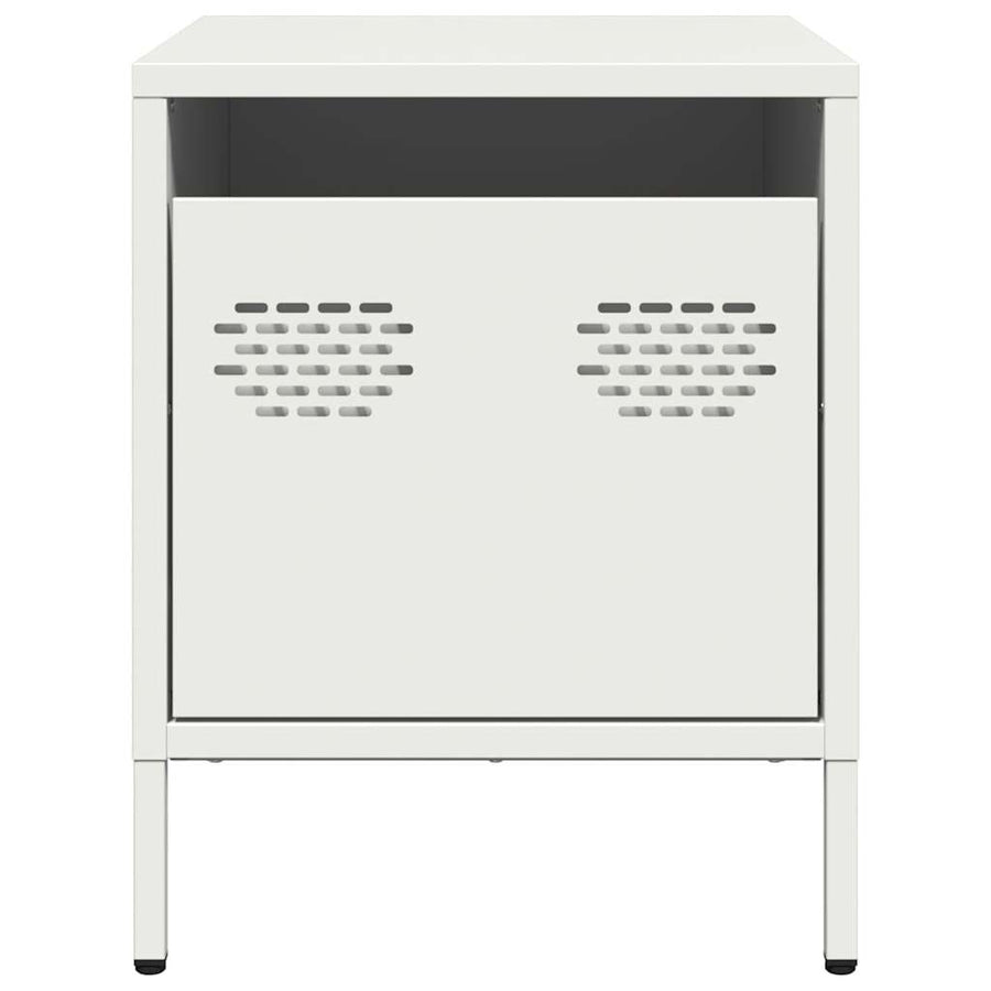 Nachtkastjes 2 st 35x39x43,5 cm staal wit