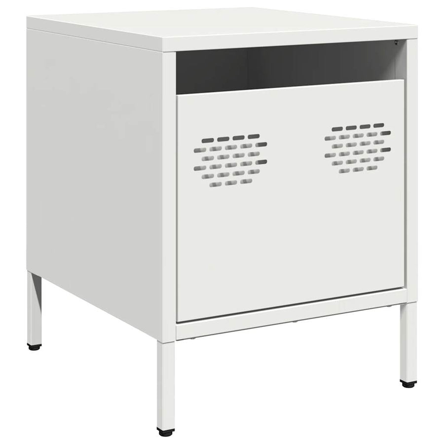 Nachtkastjes 2 st 35x39x43,5 cm staal wit