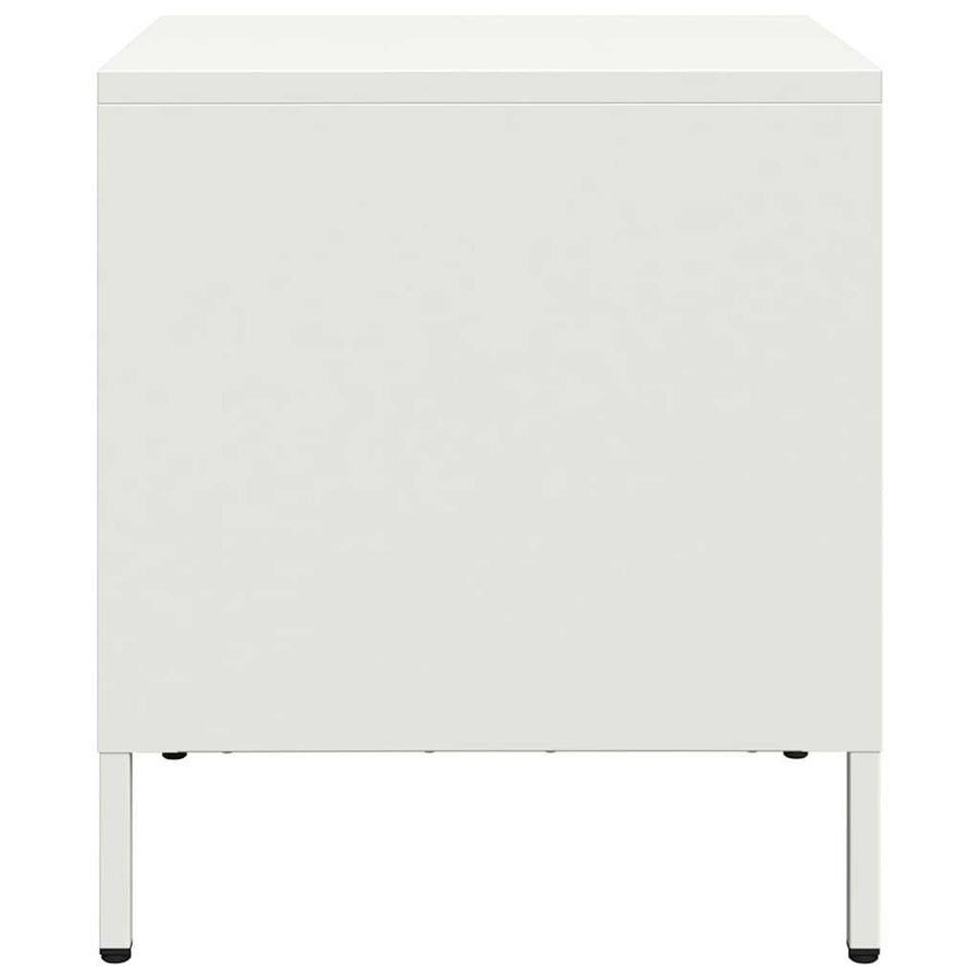 Nachtkastjes 2 st 35x39x43,5 cm staal wit