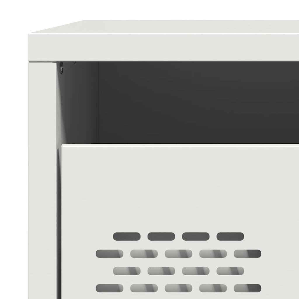 Nachtkastjes 2 st 35x39x43,5 cm staal wit