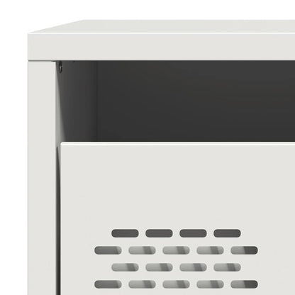 Nachtkastjes 2 st 35x39x43,5 cm staal wit