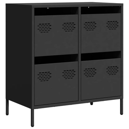 Dressoir 68x39x73,5 cm koudgewalst staal zwart