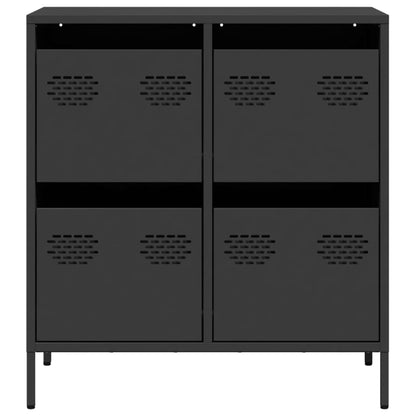 Dressoir 68x39x73,5 cm koudgewalst staal zwart