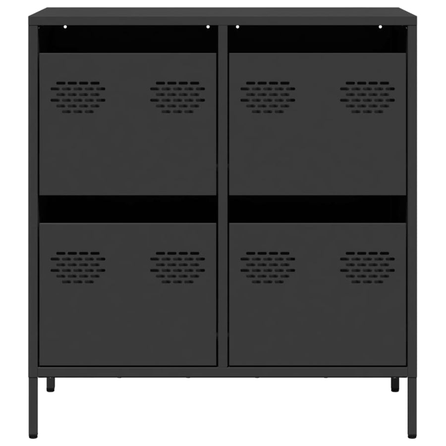 Dressoir 68x39x73,5 cm koudgewalst staal zwart