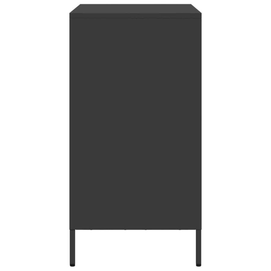 Dressoir 68x39x73,5 cm koudgewalst staal zwart