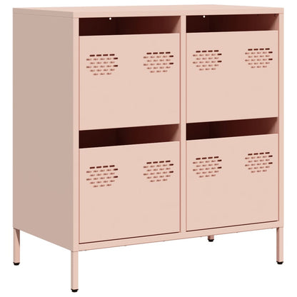 Dressoir 68x39x73,5 cm koudgewalst staal roze