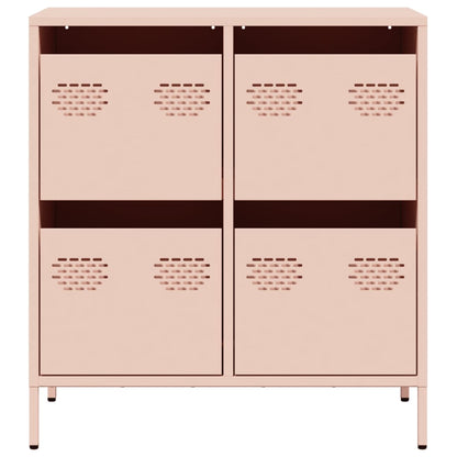 Dressoir 68x39x73,5 cm koudgewalst staal roze