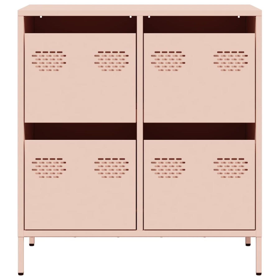 Dressoir 68x39x73,5 cm koudgewalst staal roze