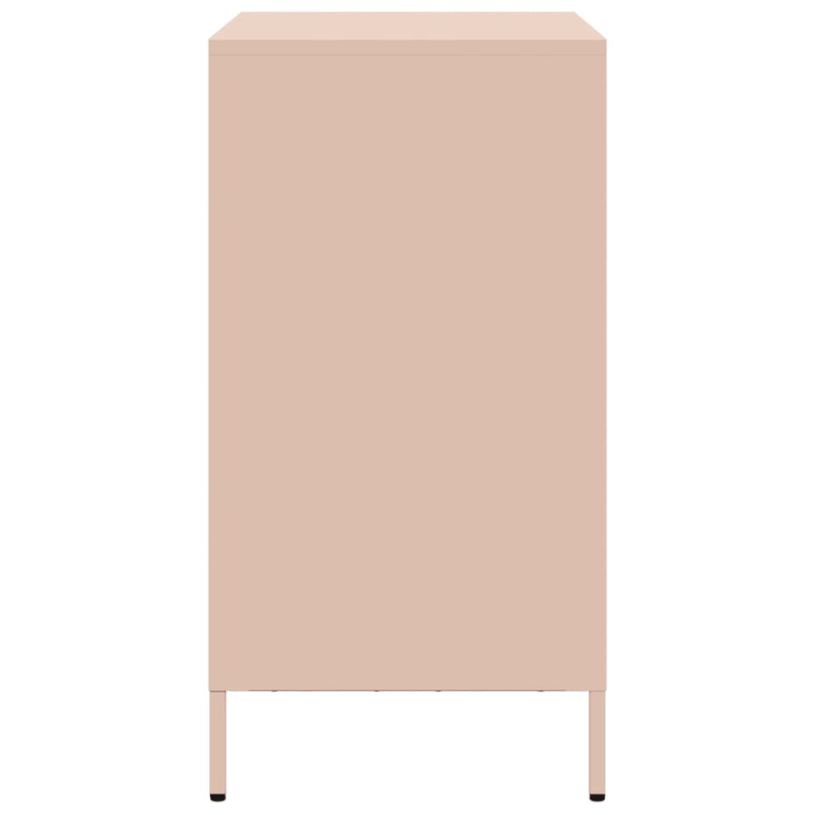 Dressoir 68x39x73,5 cm koudgewalst staal roze