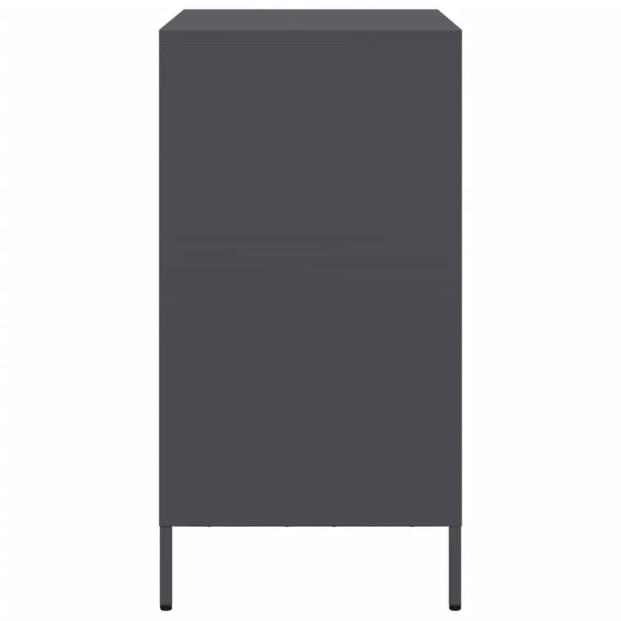 Dressoir 68x39x73,5 cm koudgewalst staal antracietkleurig