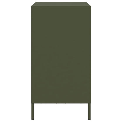 Dressoir 68x39x73,5 cm koudgewalst staal olijfgroen