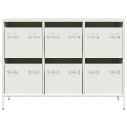Dressoir 101,5x39x73,5 cm koudgewalst staal wit