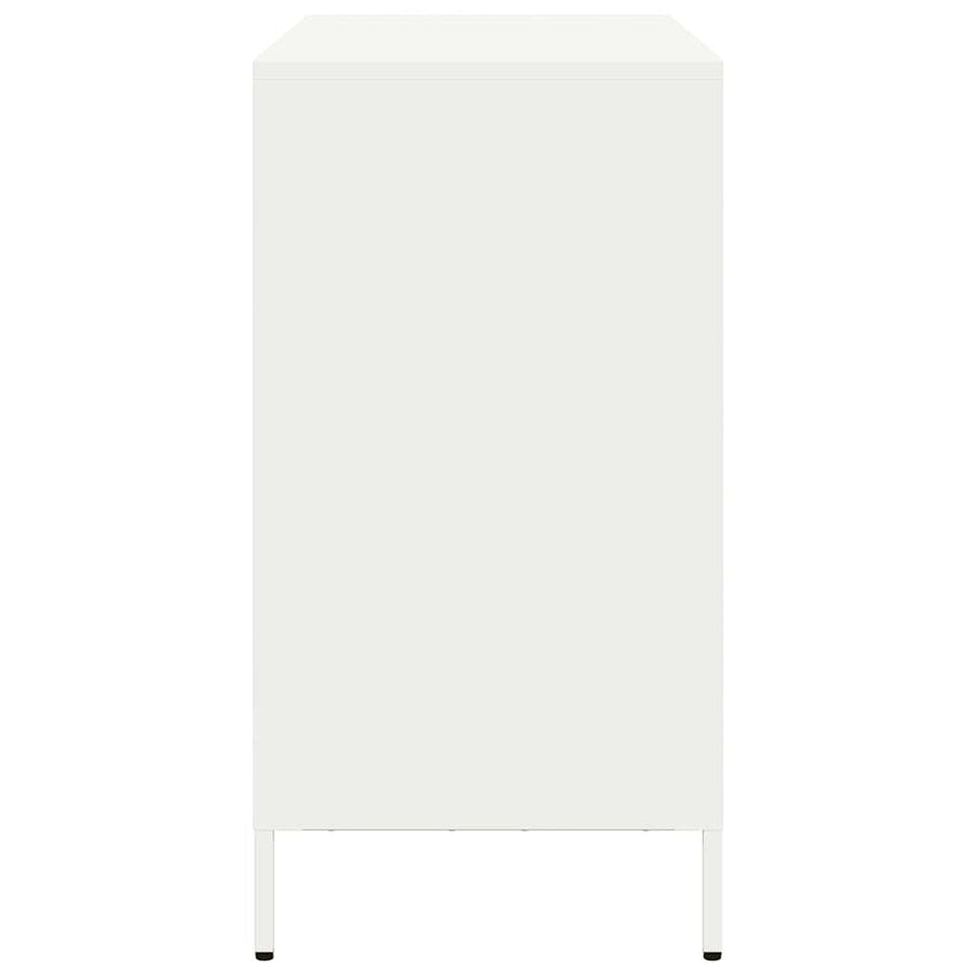 Dressoir 101,5x39x73,5 cm koudgewalst staal wit