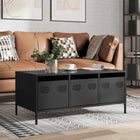 Coffee table 101.5x50x43.5 cm cold-rolled steel black