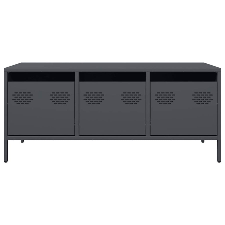 Salontafel 101,5x50x43,5 cm koudgewalst staal antracietkleurig