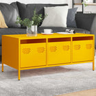 Coffee table 101.5x50x43.5 cm cold-rolled steel mustard yellow
