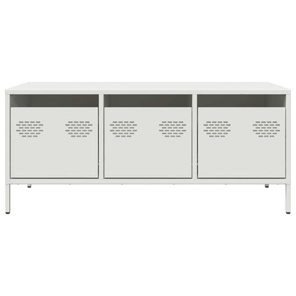 Salontafel 101,5x50x43,5 cm koudgewalst staal wit