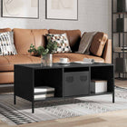 Coffee table 101.5x50x43.5 cm cold-rolled steel black