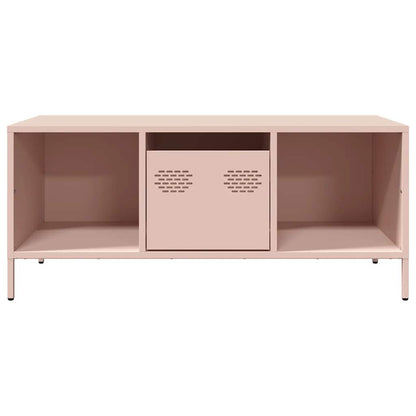 Salontafel 101,5x50x43,5 cm koudgewalst staal roze