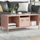 Coffee table 101.5x50x43.5 cm cold-rolled steel pink