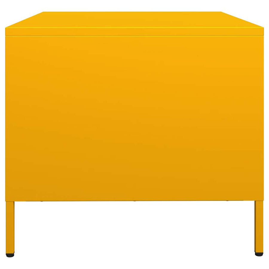 Salontafel 101,5x50x43,5 cm koudgewalst staal mosterdgeel