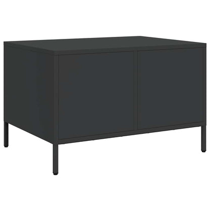 Salontafel 68,5x50x43,5 cm koudgewalst staal zwart