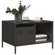 Salontafel 68,5x50x43,5 cm staal zwart