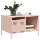 Coffee table 68.5x50x43.5 cm cold-rolled steel pink
