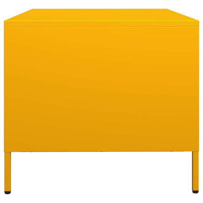 Salontafel 68,5x50x43,5 cm koudgewalst staal mosterdgeel