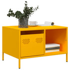 Coffee table 68.5x50x43.5 cm cold-rolled steel mustard yellow
