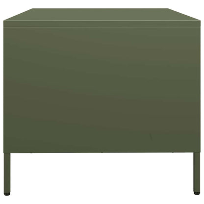 Salontafel 68,5x50x43,5 cm koudgewalst staal olijfgroen