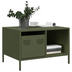 Coffee table 68.5x50x43.5 cm cold-rolled steel olive green
