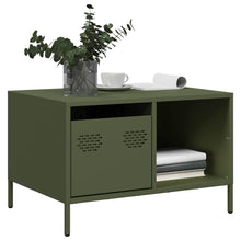 Salontafel 68,5x50x43,5 cm koudgewalst staal olijfgroen