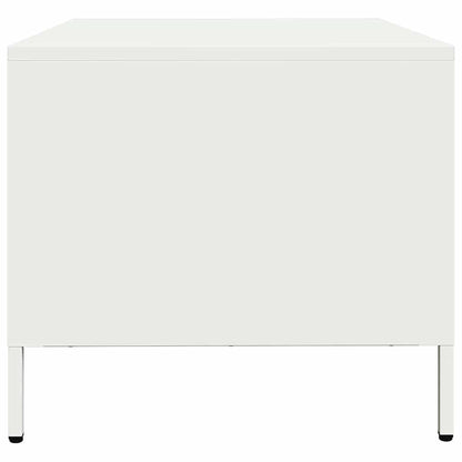 Salontafel 68,5x50x43,5 cm koudgewalst staal wit