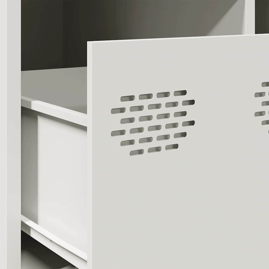 Salontafel 68,5x50x43,5 cm koudgewalst staal wit