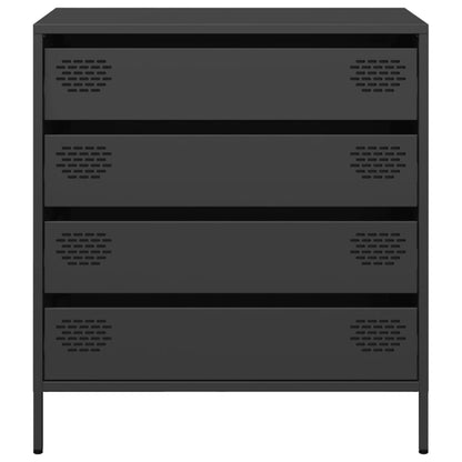 Dressoir 68x39x73,5 cm koudgewalst staal zwart